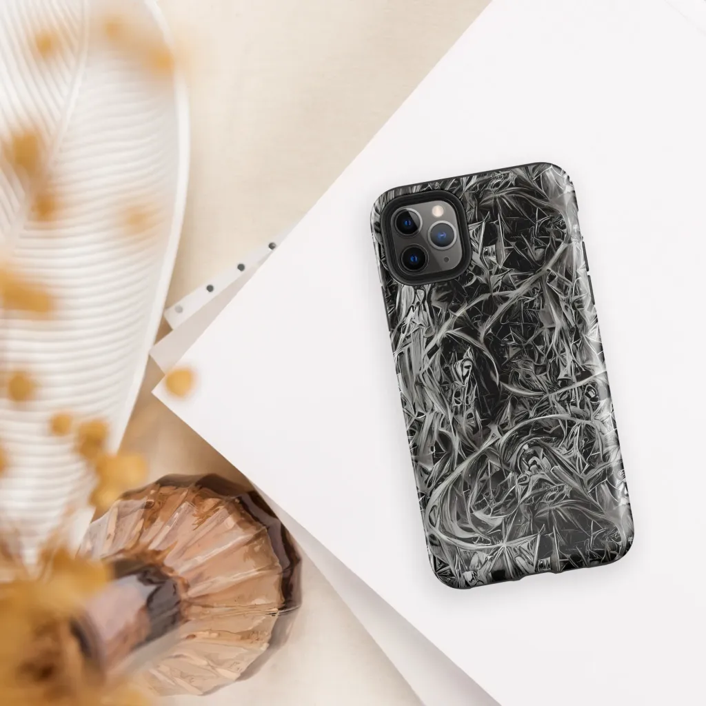 Silver Shatter on Tough Case for iPhone® — Front
