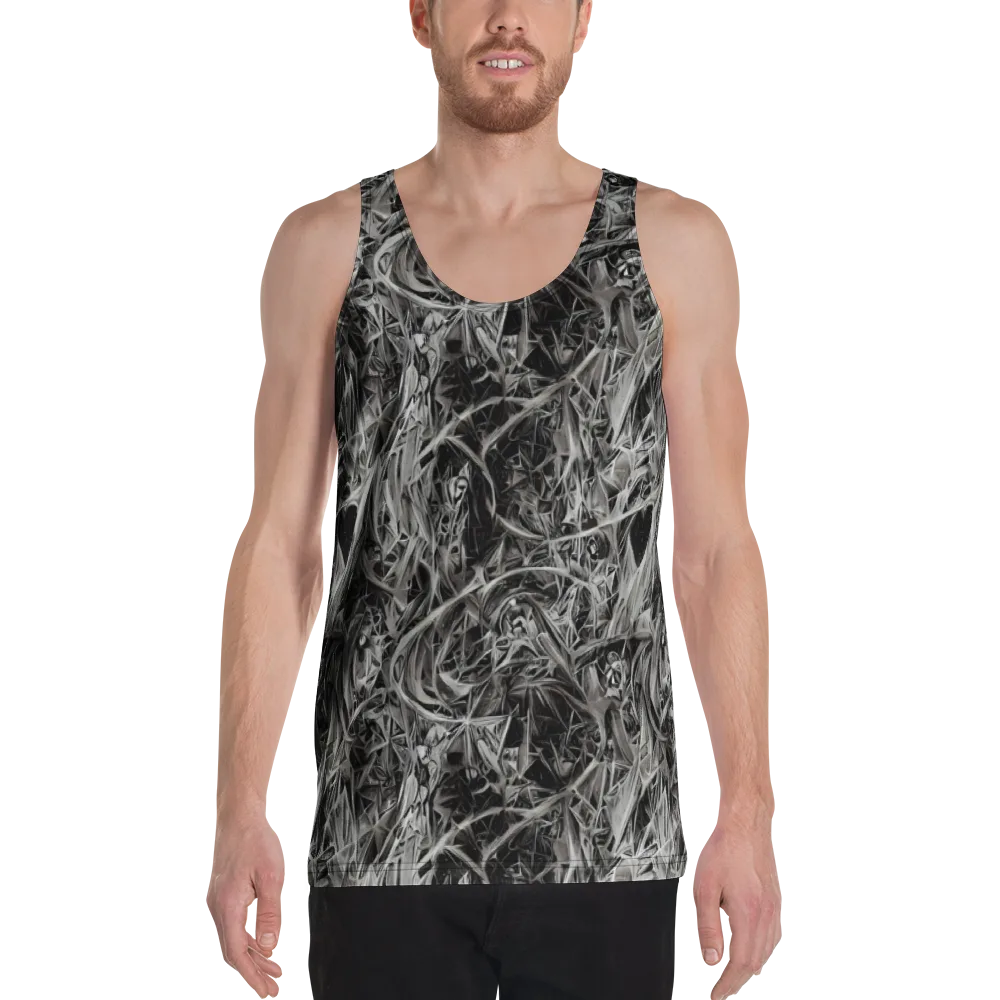 Silver Shatter on Men's Tank Top — Front