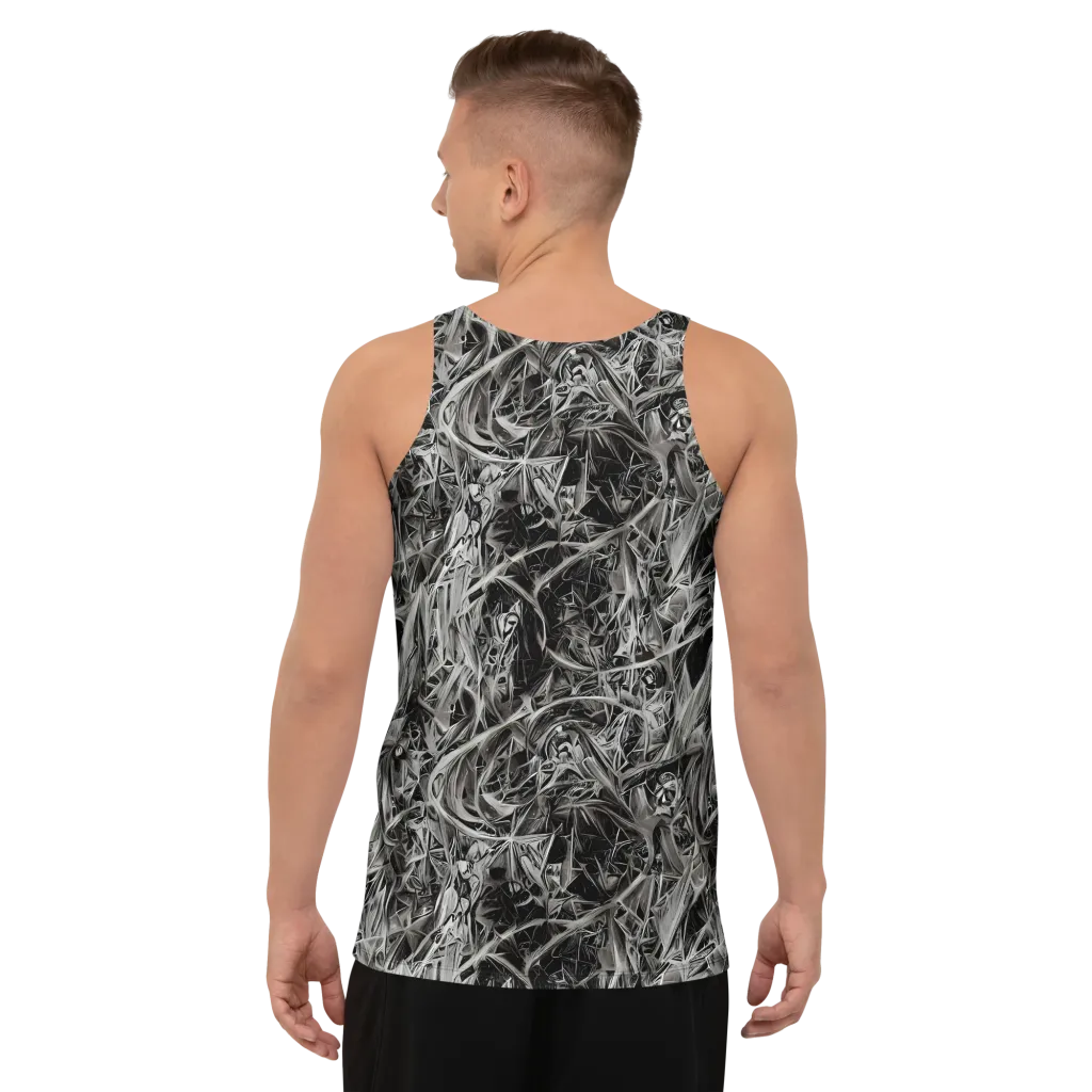 Silver Shatter on Men's Tank Top — Back