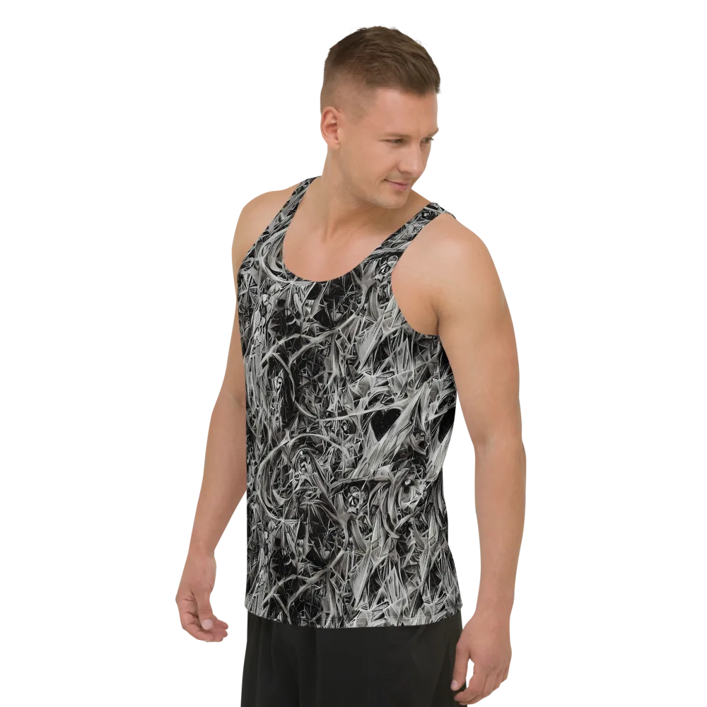Silver Shatter on Men's Tank Top — Left Front