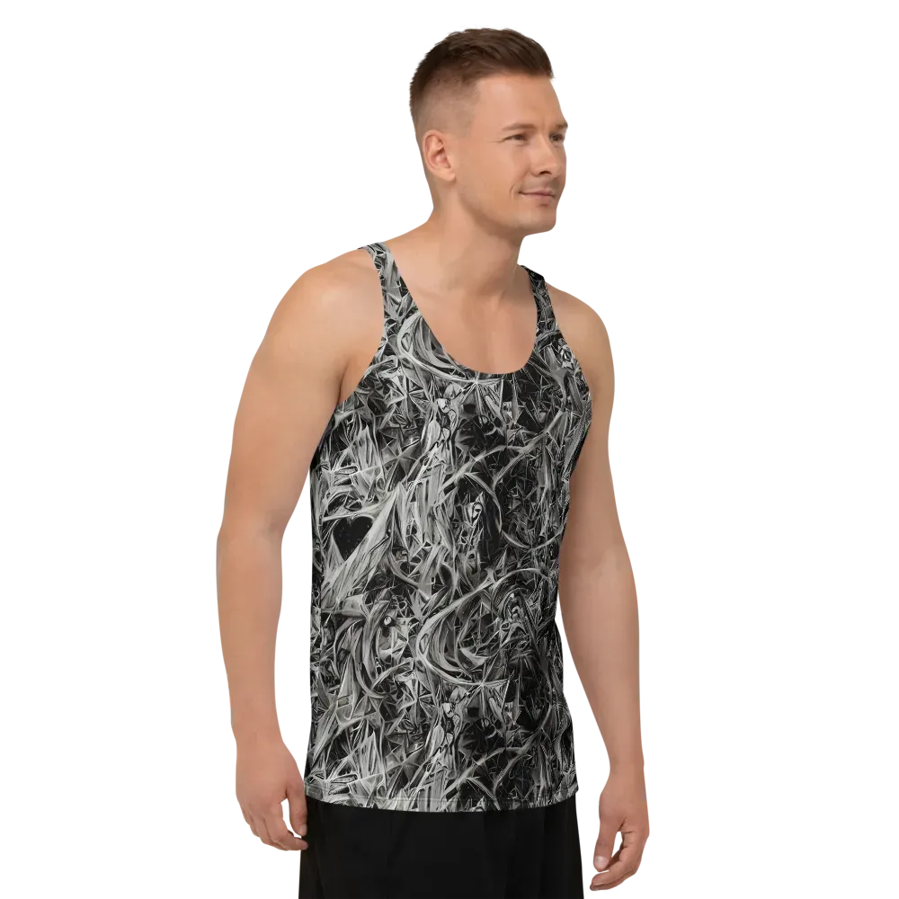 Silver Shatter on Men's Tank Top — Right Front