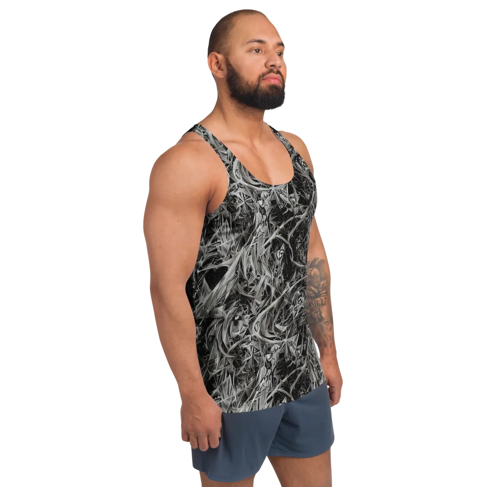 Silver Shatter on Men's Tank Top — Right Front