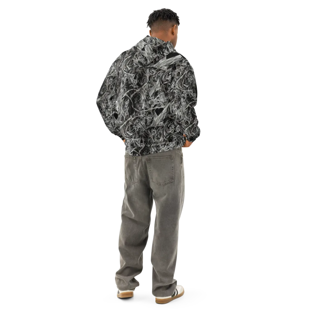 Silver Shatter on Cotton Hoodie — Back