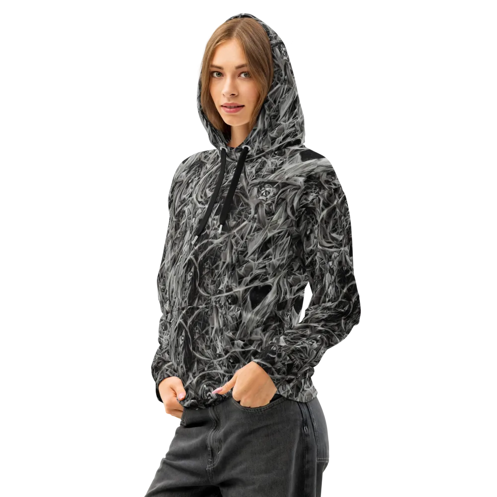 Silver Shatter on Cotton Hoodie — Left Front
