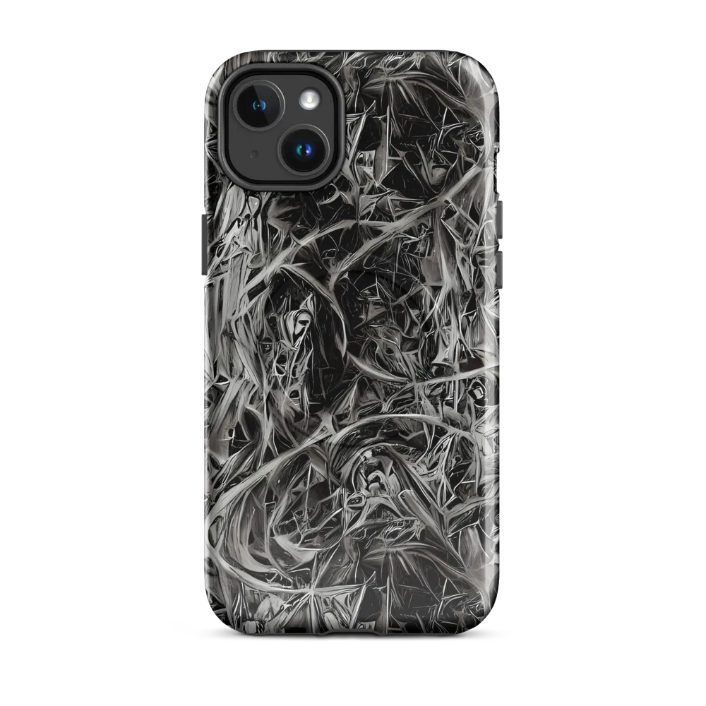 Silver Shatter on MagSafe Tough Case for iPhone® — Front
