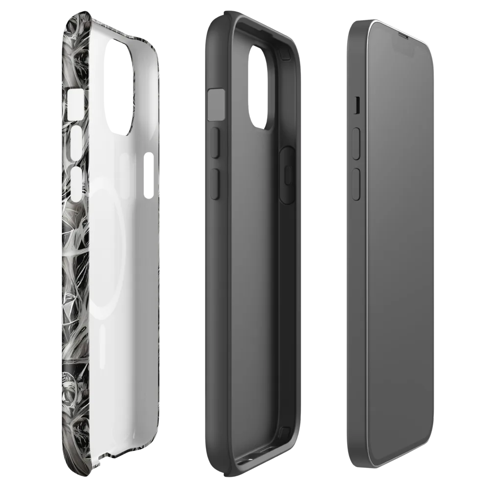 Silver Shatter on MagSafe Tough Case for iPhone® — Front