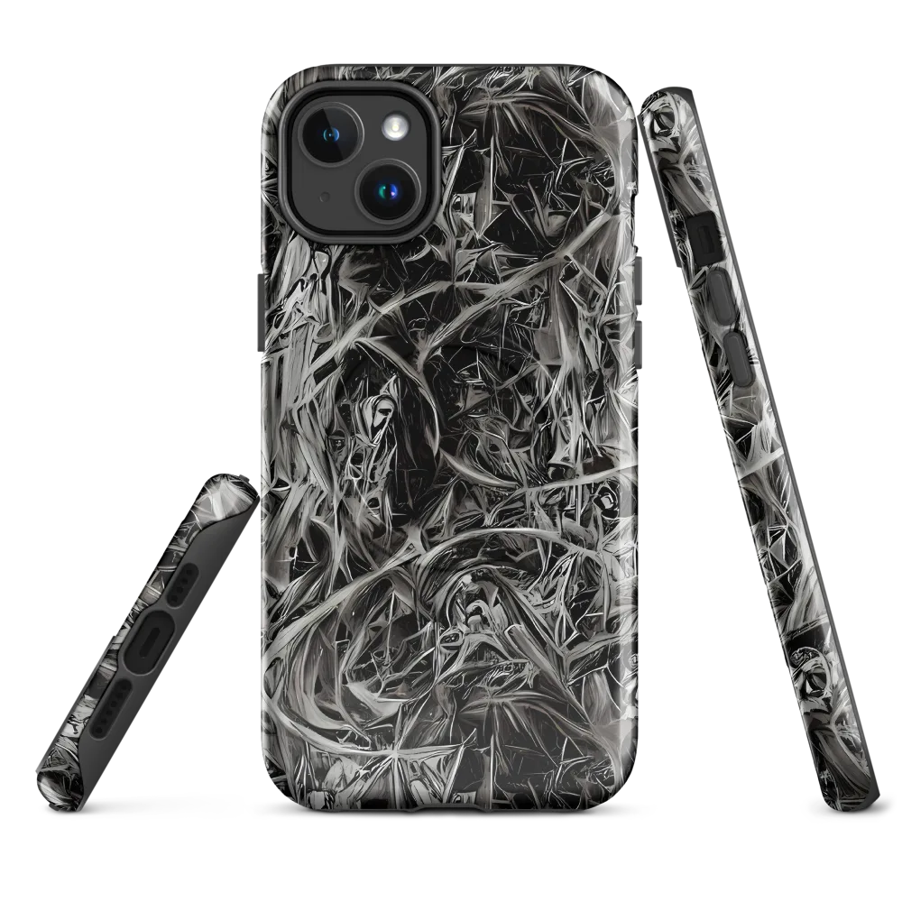 Silver Shatter on MagSafe Tough Case for iPhone® — Front