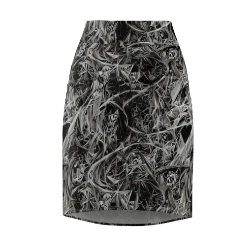 Silver Shatter on a Pencil Skirt