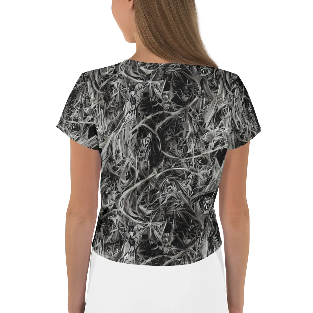 Silver Shatter on Crop Tee — Back