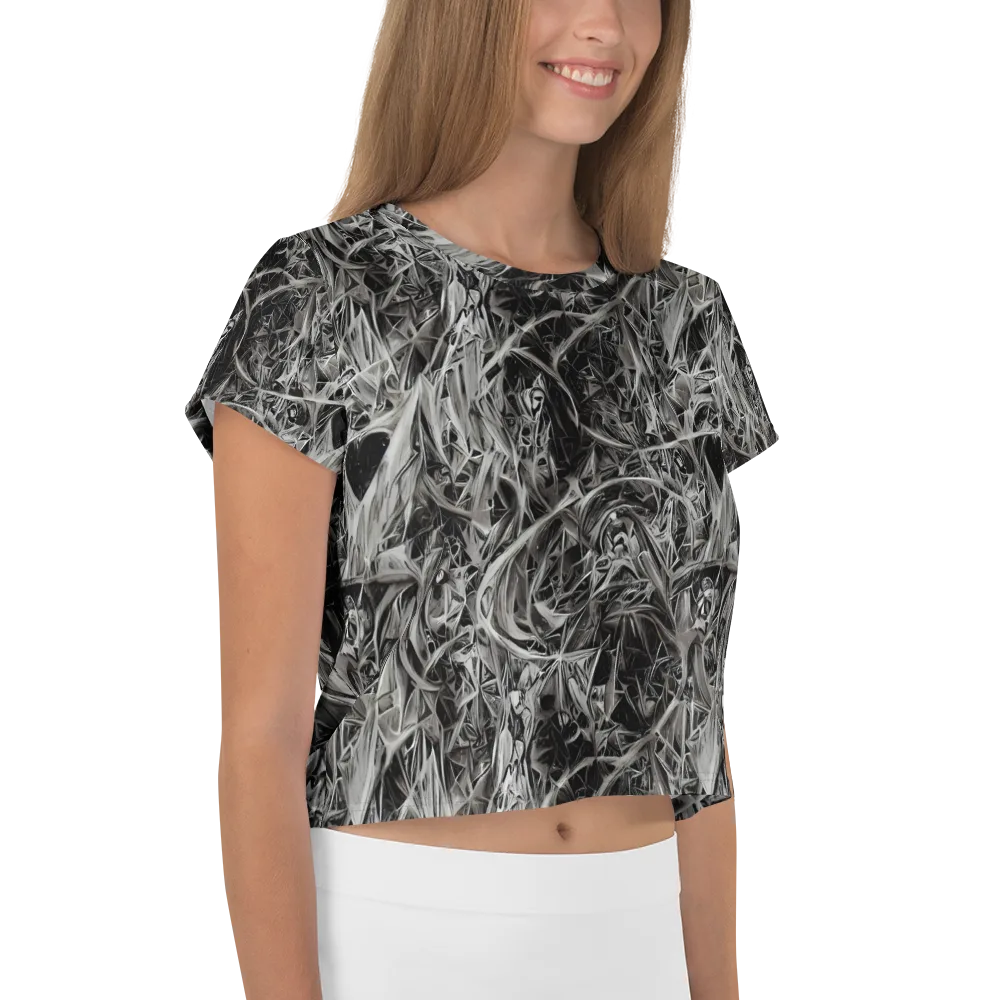 Silver Shatter on Crop Tee — Right