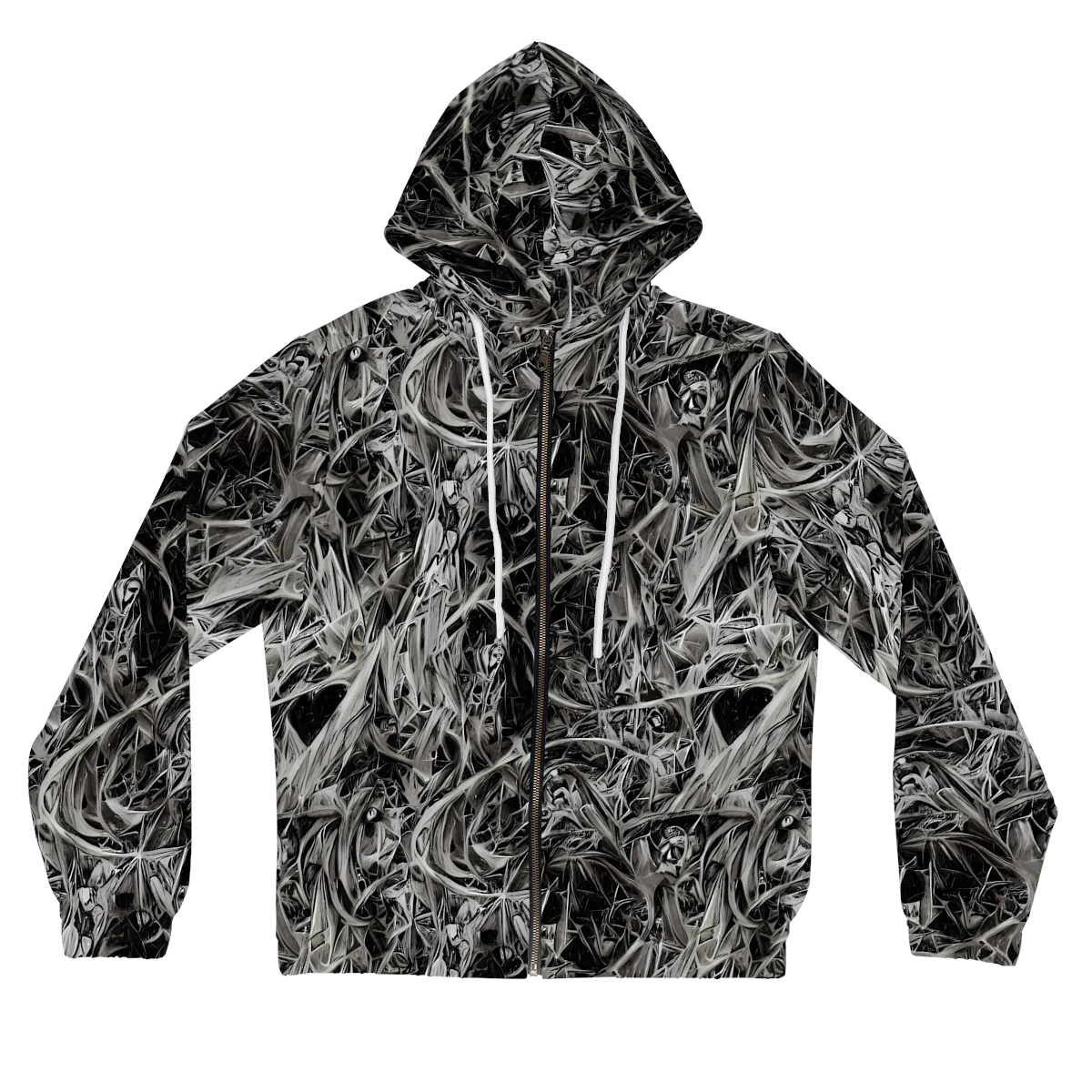 Silver Shatter on Women's Full-Zip Hoodie — Front