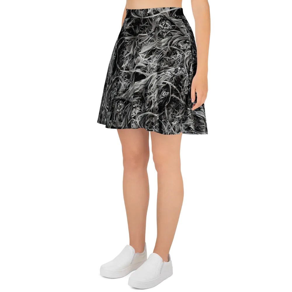 Silver Shatter on Skater Skirt — Left