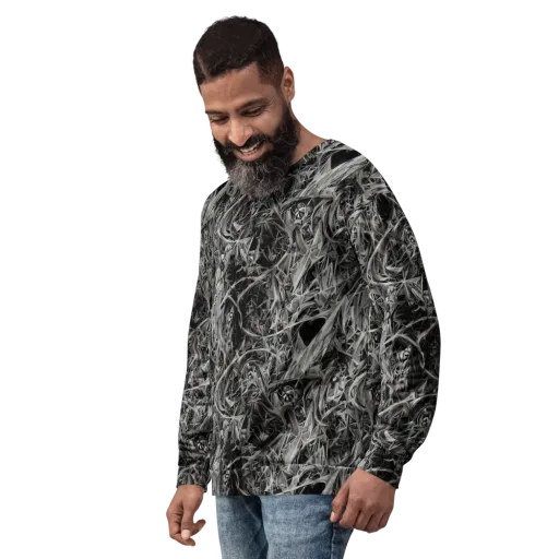 Silver Shatter on a Sweatshirt