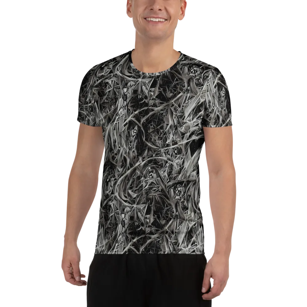Silver Shatter on Men's Athletic T-Shirt — Front