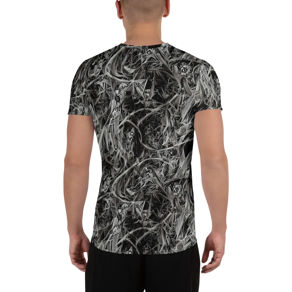 Silver Shatter on Men's Athletic T-Shirt — Back