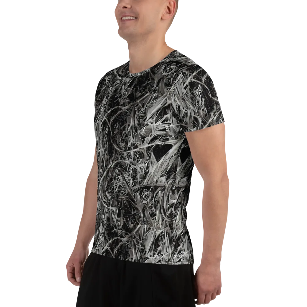 Silver Shatter on Men's Athletic T-Shirt — Left