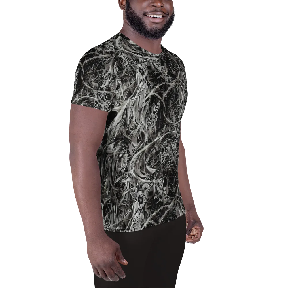 Silver Shatter on Men's Athletic T-Shirt — Right