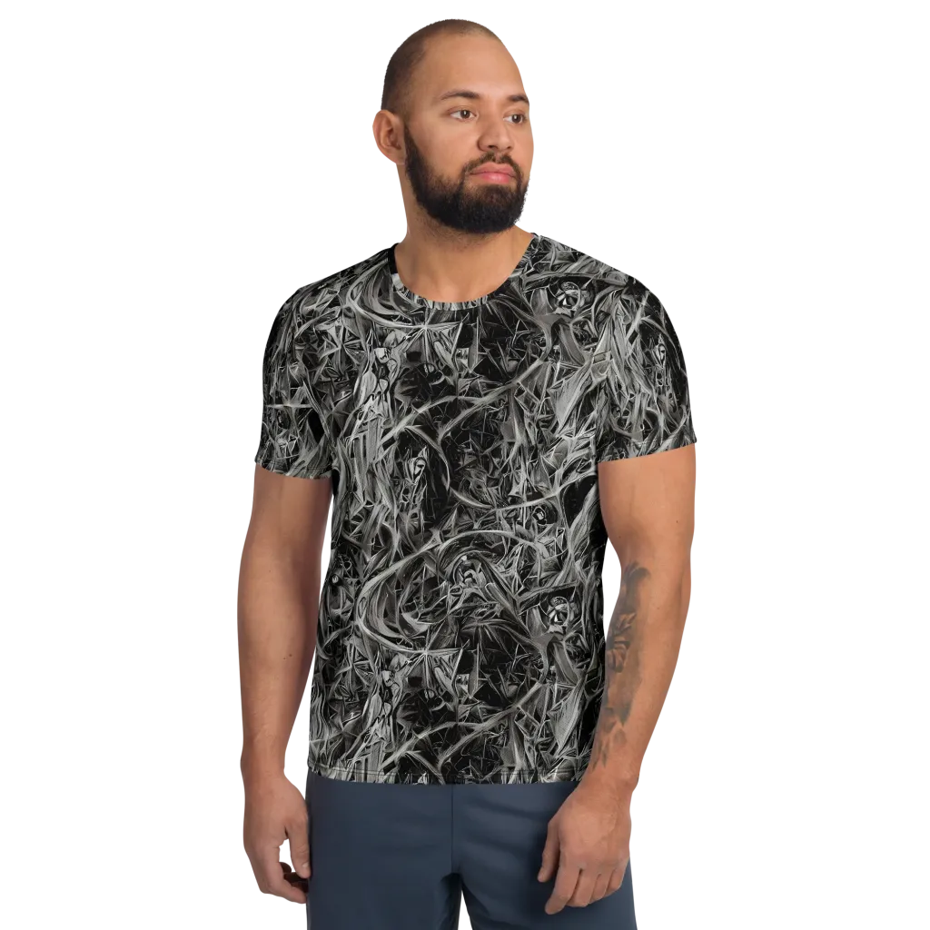 Silver Shatter on Men's Athletic T-Shirt — Front