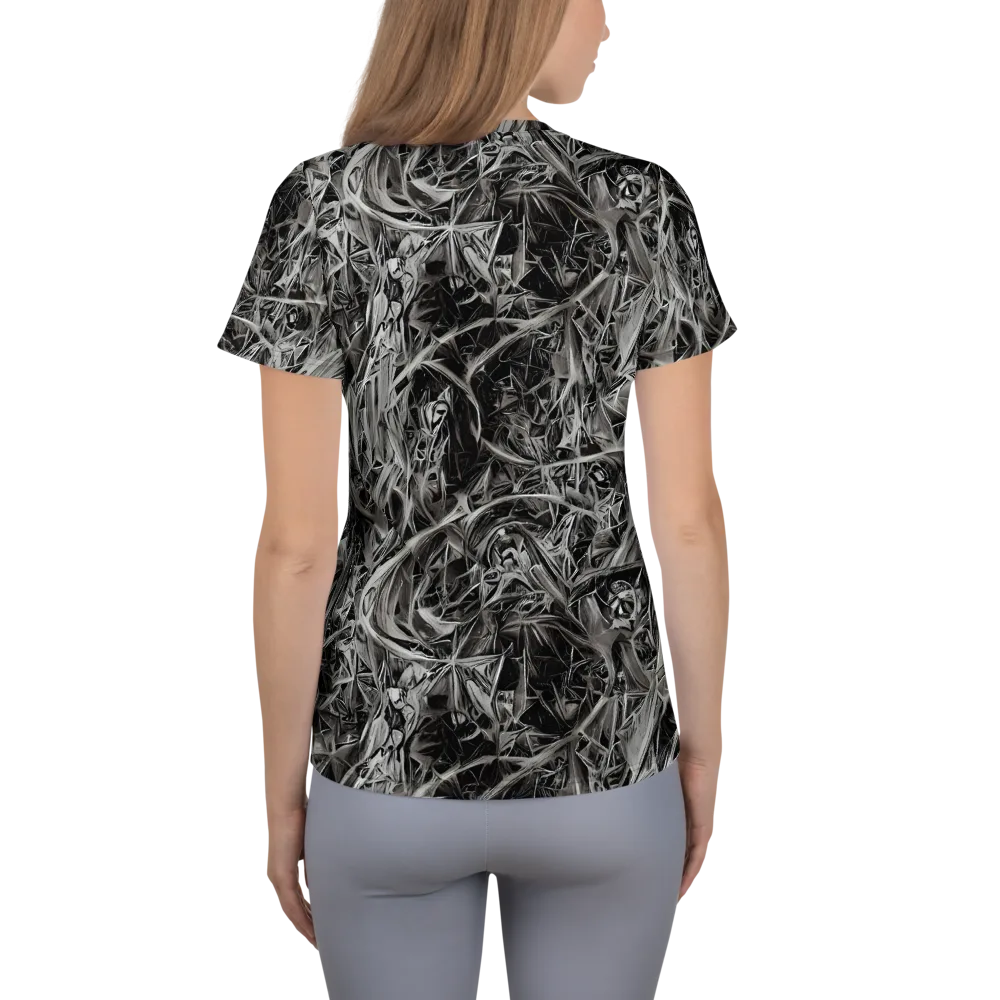 Silver Shatter on Women's Athletic T-Shirt — Back