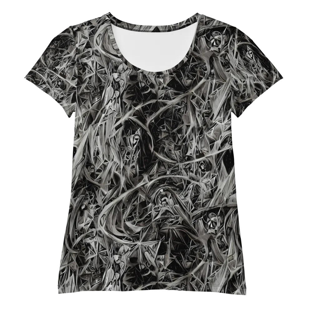 Silver Shatter on Women's Athletic T-Shirt — Front