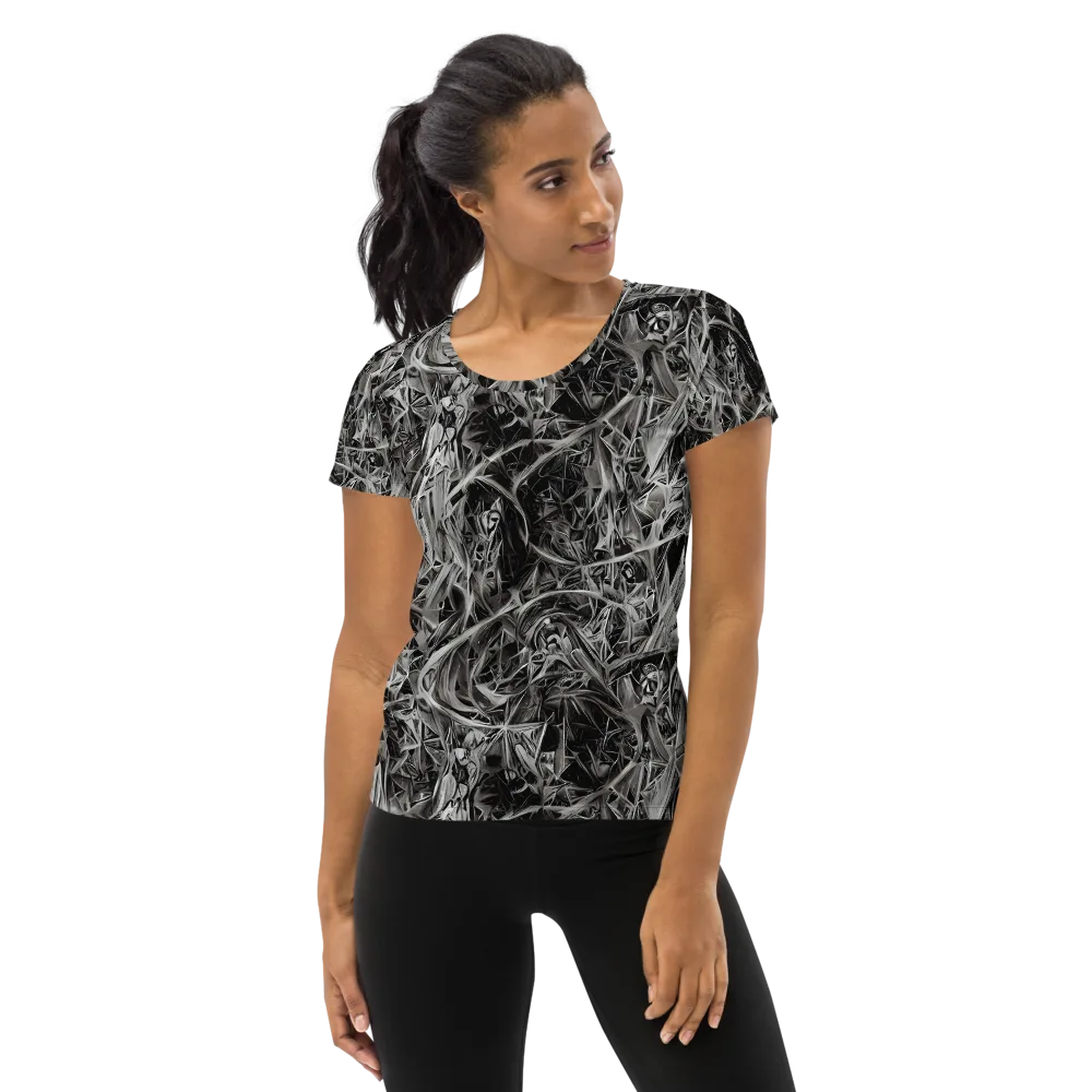 Silver Shatter on Women's Athletic T-Shirt — Front