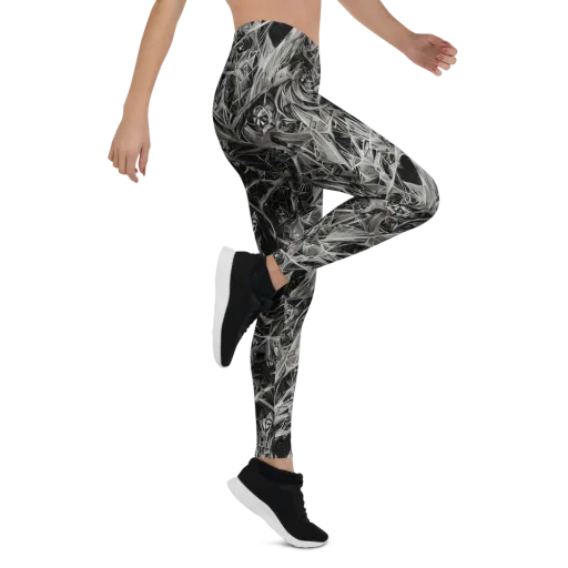 Silver Shatter on a Leggings