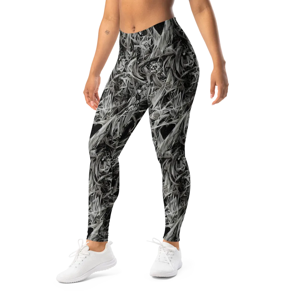Silver Shatter on Leggings — Left Front
