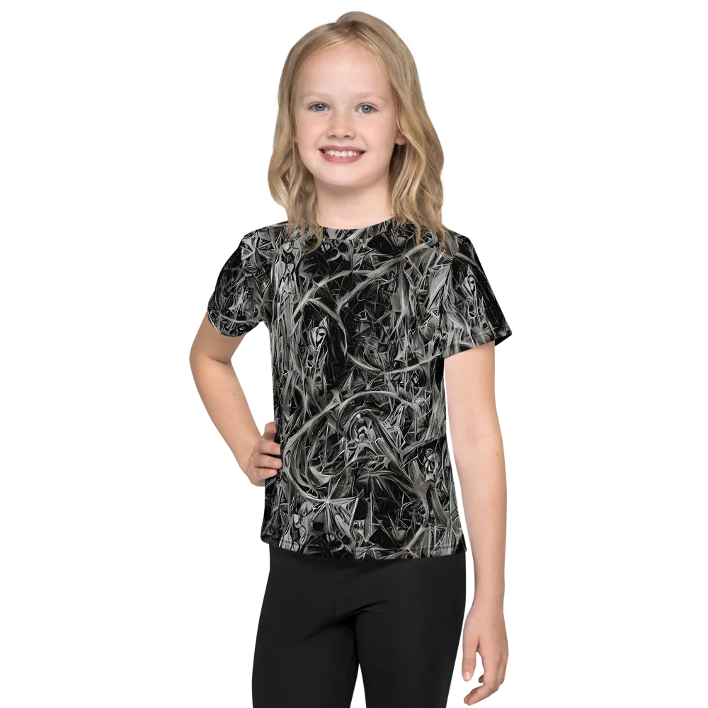 Silver Shatter on Kids Crew Neck T-Shirt — Front