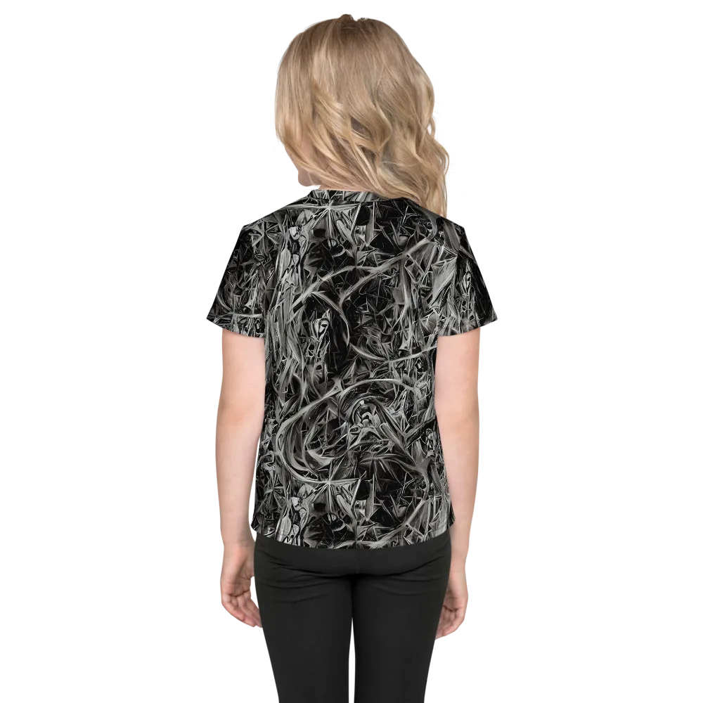 Silver Shatter on Kids Crew Neck T-Shirt — Back