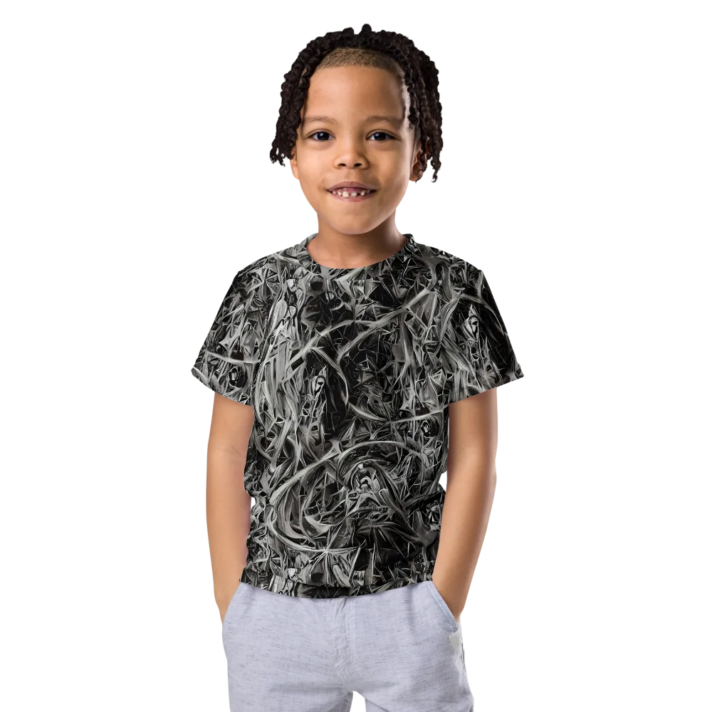 Silver Shatter on Kids Crew Neck T-Shirt — Front