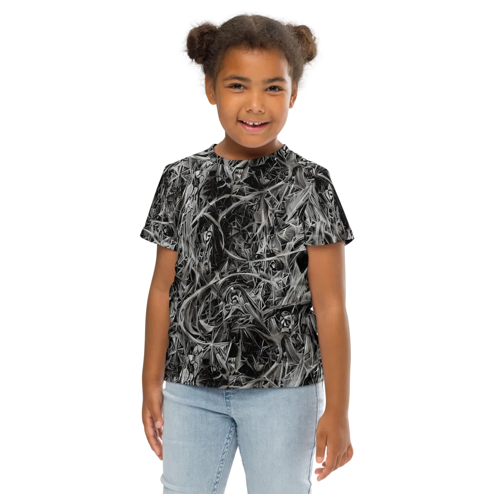 Silver Shatter on Kids Crew Neck T-Shirt — Front