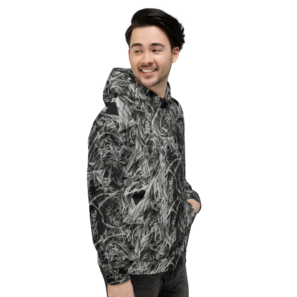 Silver Shatter on Hoodie — Right