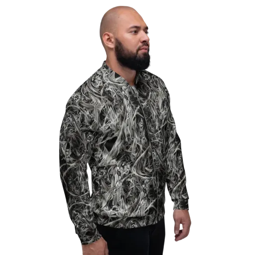 Silver Shatter on a Bomber Jacket