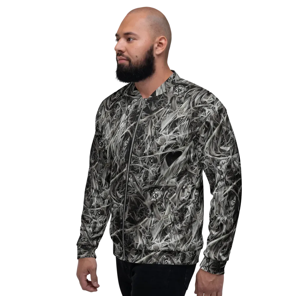 Silver Shatter on Bomber Jacket — Left