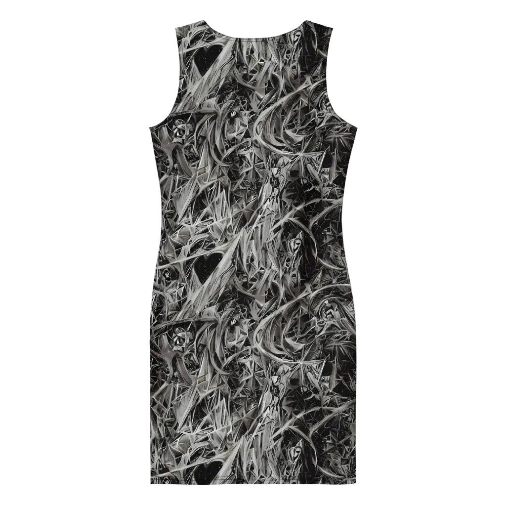 Silver Shatter on Bodycon Dress — Back