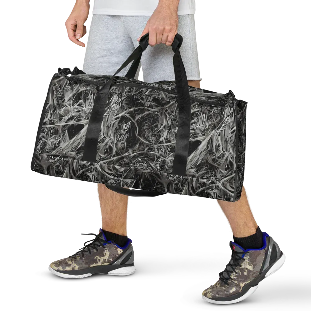Silver Shatter on Duffle Bag — Front
