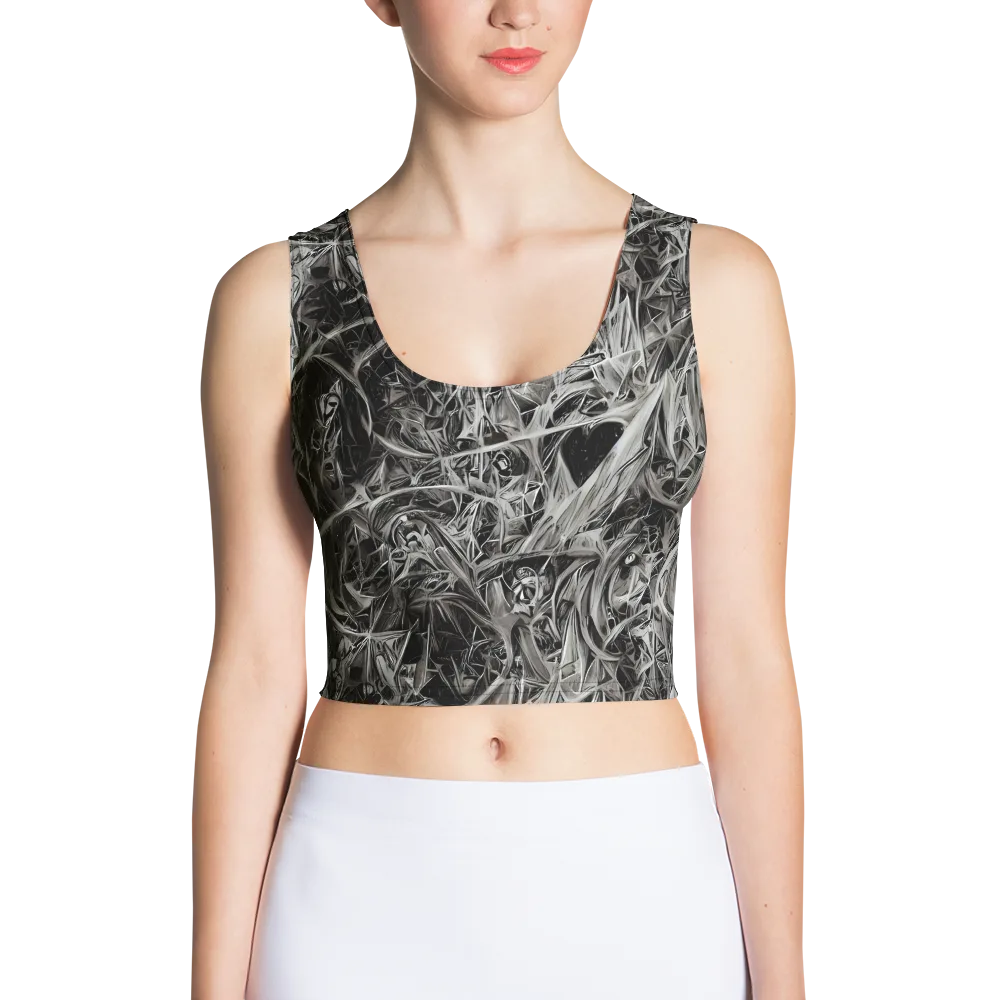 Silver Shatter on Crop Top — Front