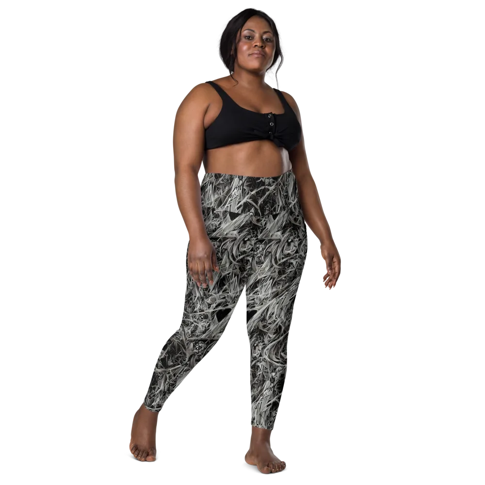 Silver Shatter on Leggings with Pockets — Front
