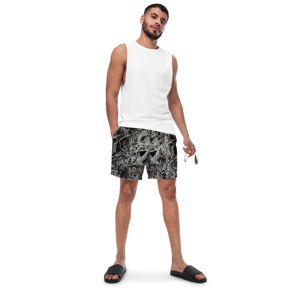 Silver Shatter on Swim Trunks — Front