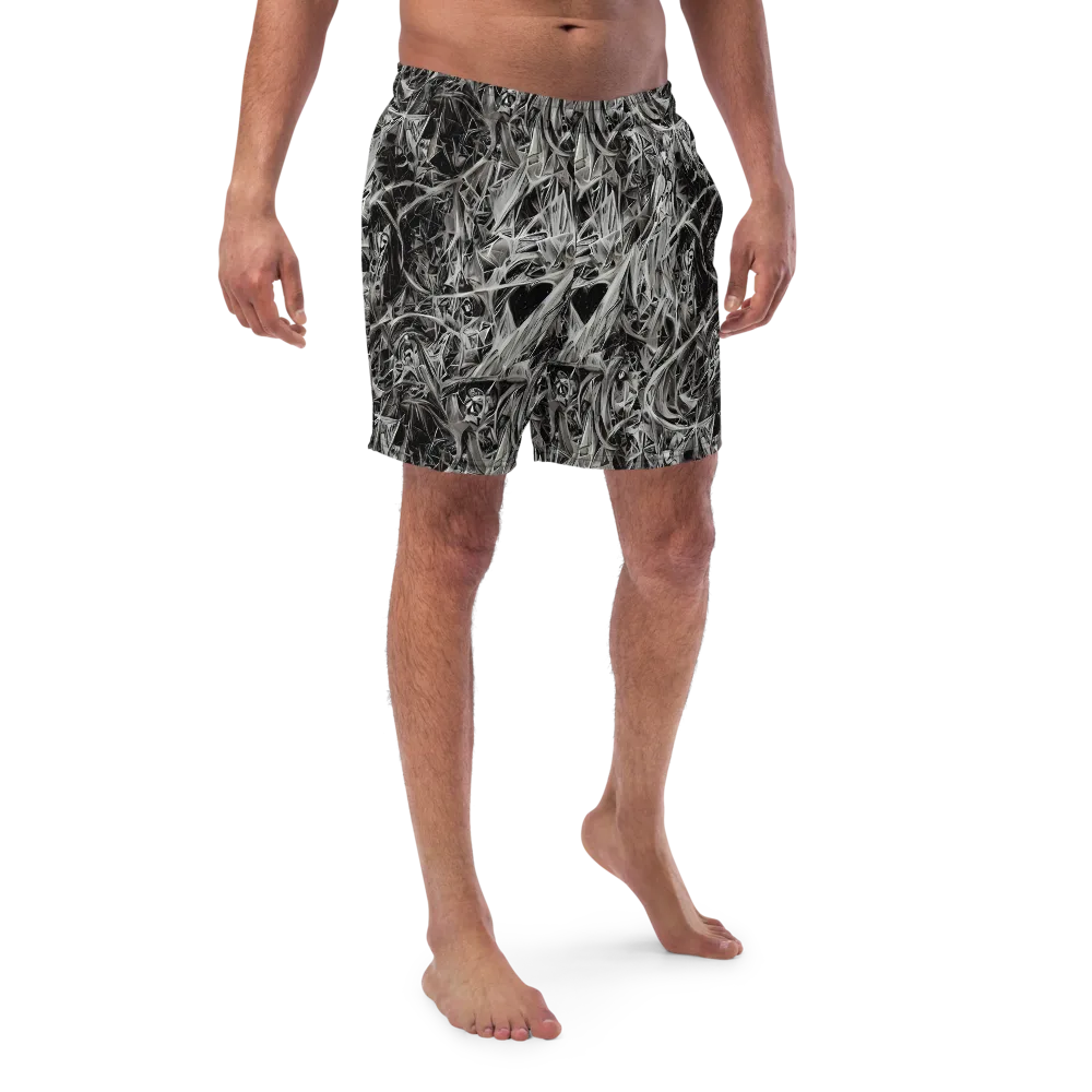 Silver Shatter on Swim Trunks — Front