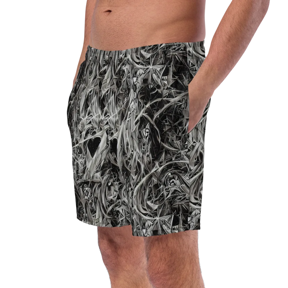 Silver Shatter on Swim Trunks — Left Front