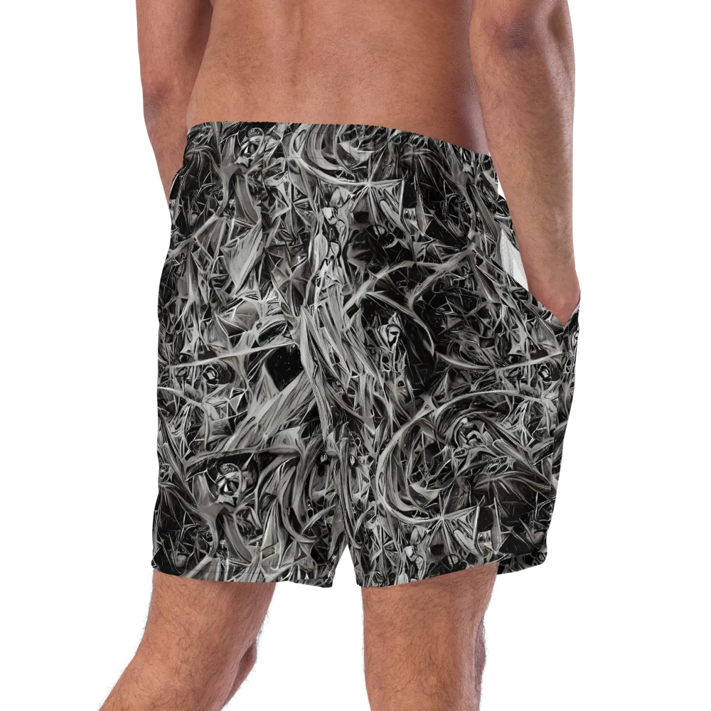 Silver Shatter on Swim Trunks — Right Back