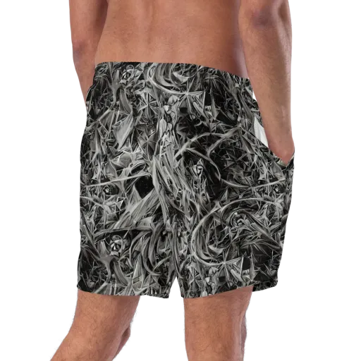 Silver Shatter on a Swim Trunks