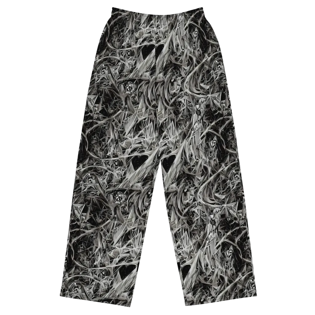Silver Shatter on Wide-Leg Pants — Front