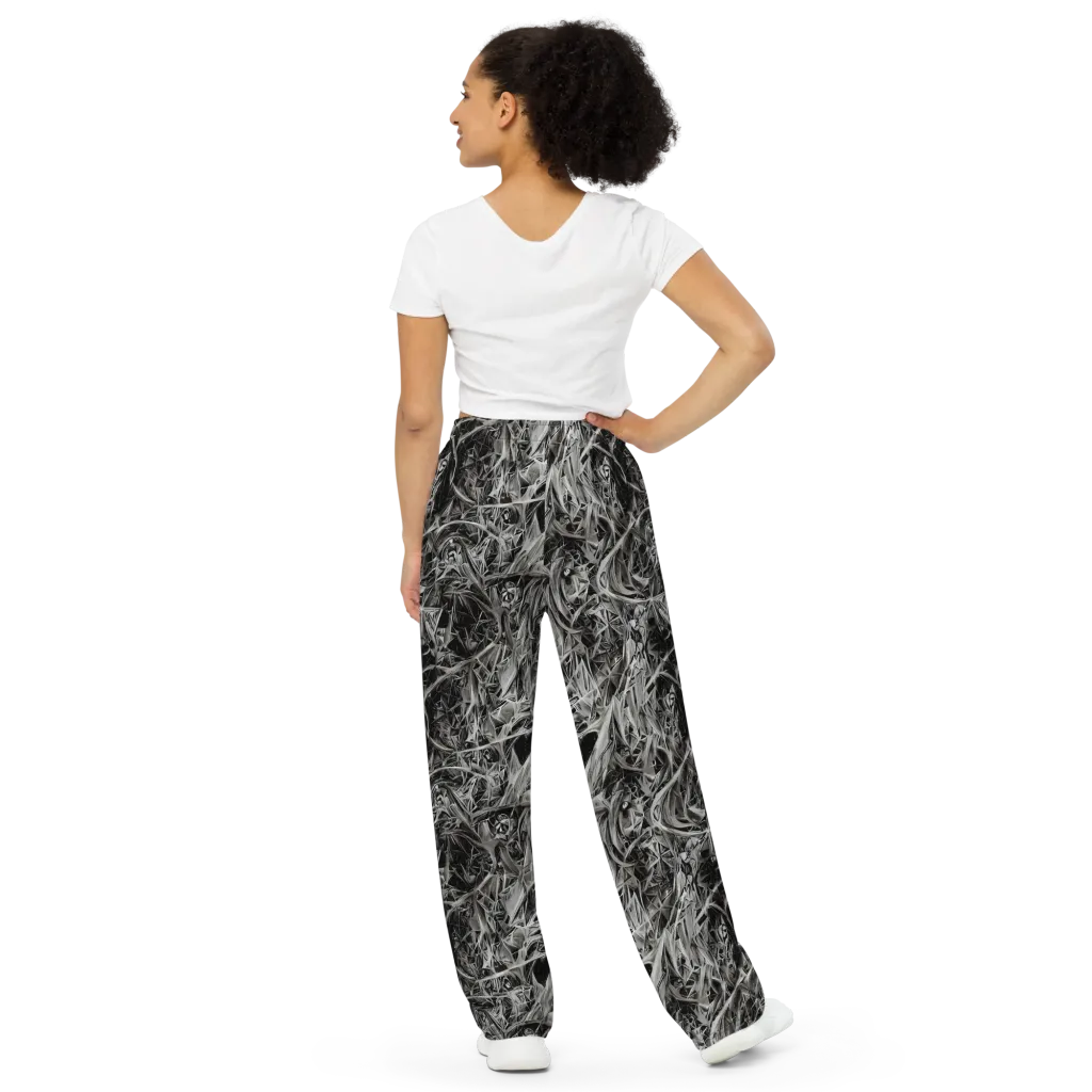 Silver Shatter on Wide-Leg Pants — Back