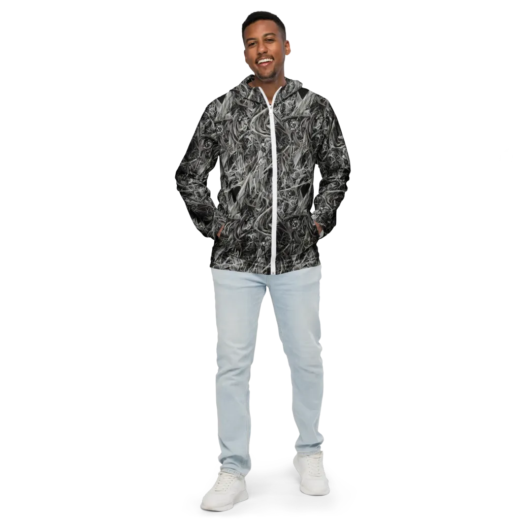 Silver Shatter on Men's Windbreaker — Front