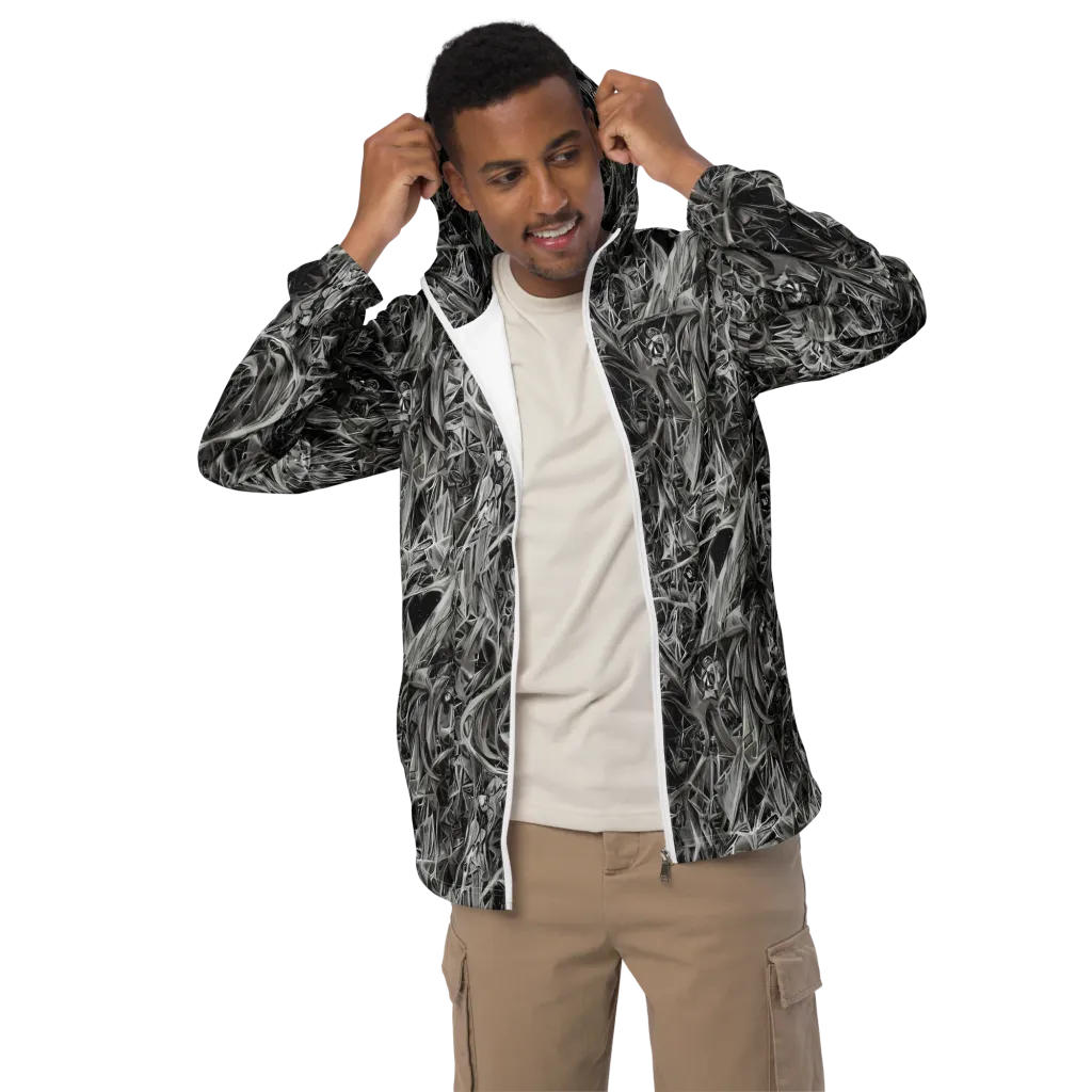 Silver Shatter on Men's Windbreaker — Front