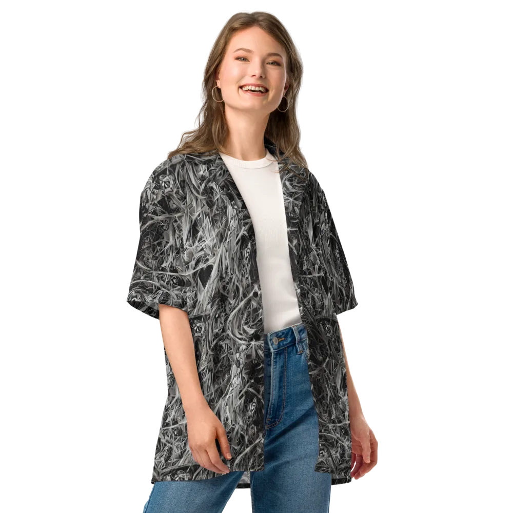 Silver Shatter on Button Shirt — Front