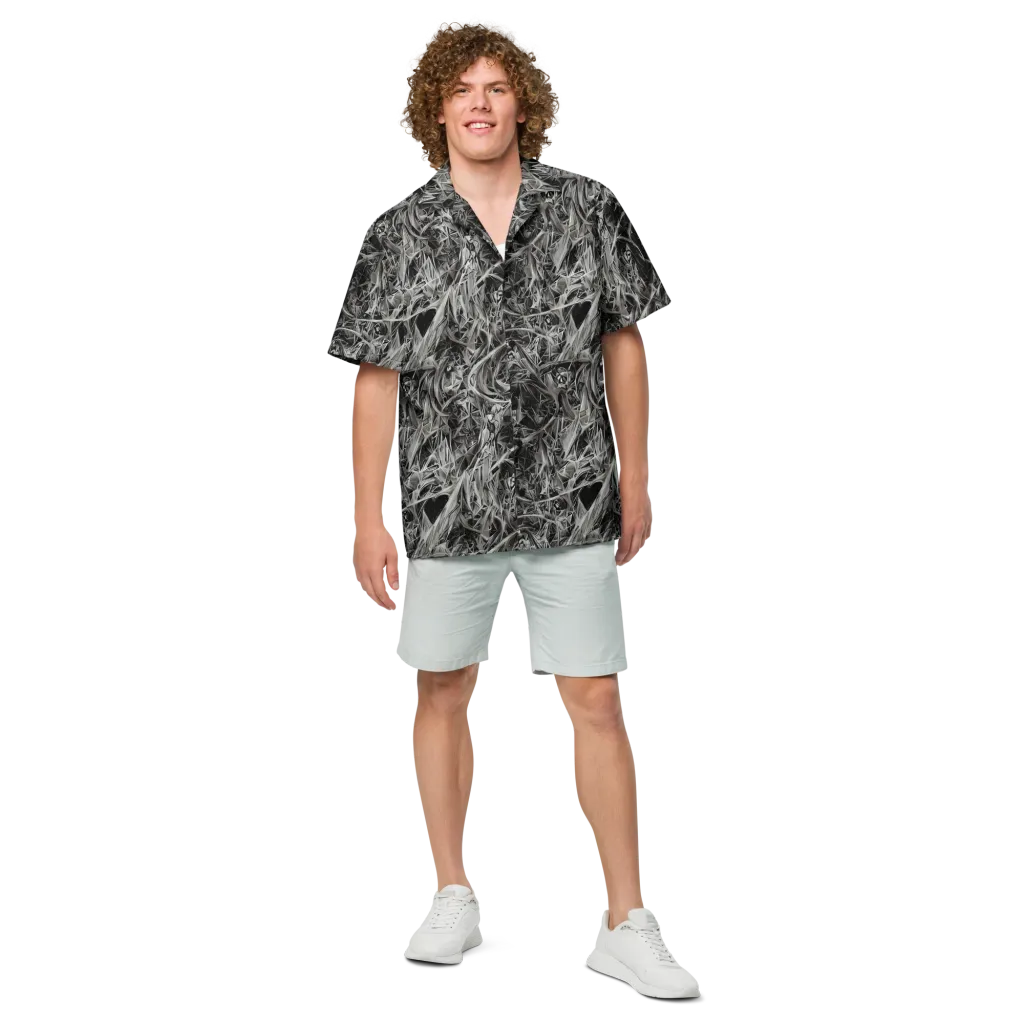 Silver Shatter on Button Shirt — Front