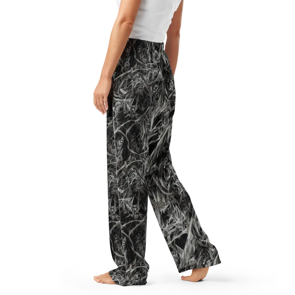 Silver Shatter on Women's Pajama Pants — Left